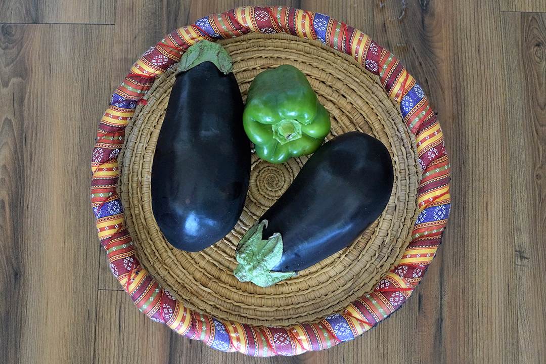 Eggplant, Green Pepper