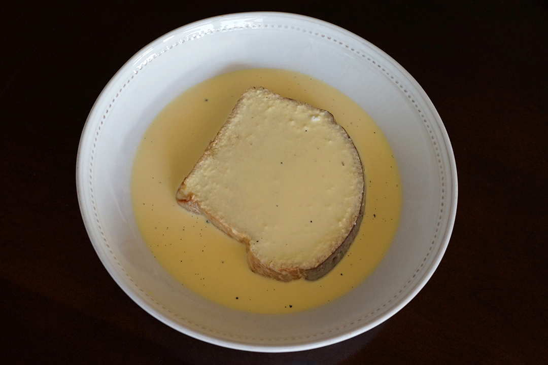 Brioche Soaked in Egg Yolk-Cream Mixture