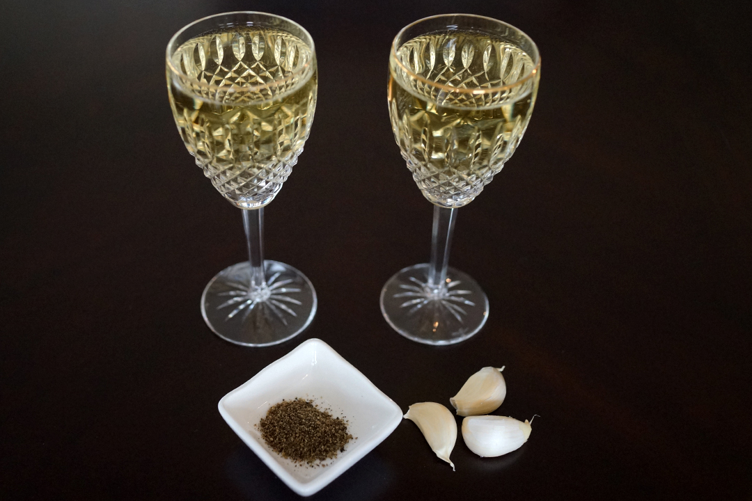 Dry White Wine, Black Pepper, Garlic