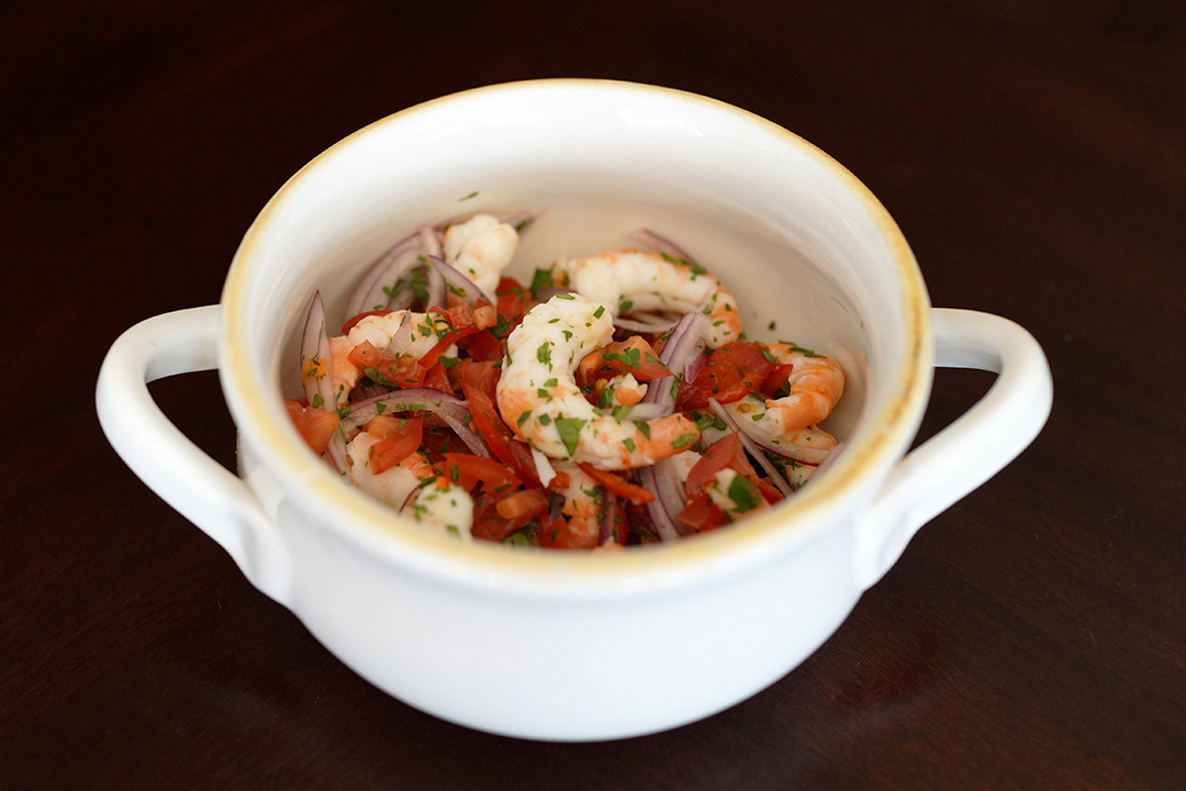 Chile, Ceviche z Krewetkami
